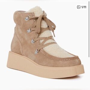 Dolce Vita Beige Suede Ankle Booties